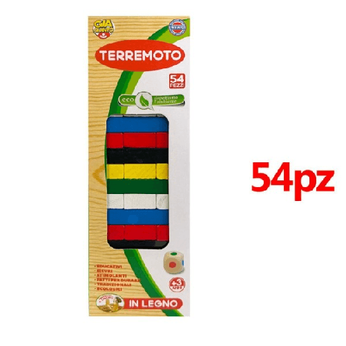 Gioco Terremoto In Legno Colorato Gioco Per Bambini Educativo Abilità Età 3+ -