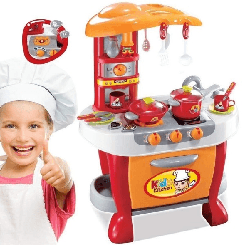 Cucina Scuola Piccoli Cuochi Fornello Con Luci E Suoni E Accessori Di Gioco -
