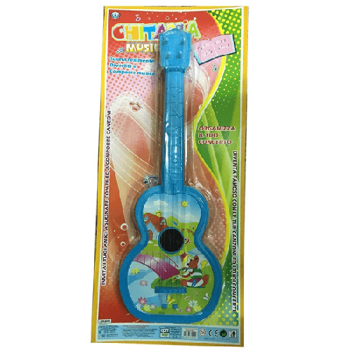 Chitarra Musicale 4 Corde Musica Giocattolo Bambini Strumento In Plastica -