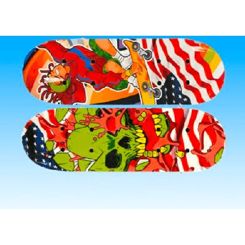 Skateboard Skate In Legno 43x13 Gioco Bambini Ragazzi Divertimento Vari Colori -