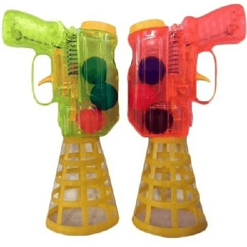 Trade Shop Traesio-coppia 2 Pistole Lancia Spara Palline Canestro Mare Piscina Spiaggia Gioco Bimbi -
