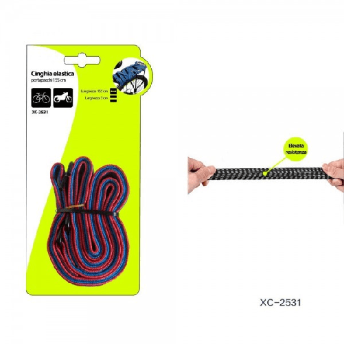 Cinghia Elastica Portapacchi Cavo 155 Cm Per Bicicletta Moto Resistente Xc-2531 -