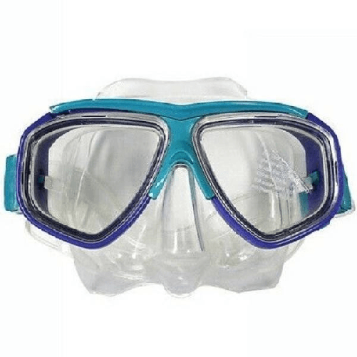 Maschera Per Immersioni Subacquee Snorkeling Sub Mare Piscina Colore Blu Azzurro -