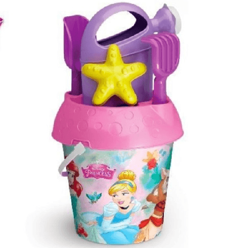 Trade Shop Traesio-secchiello Da Mare Principesse Gioco Spiaggia Per Bambini Con Diversi Accessori -