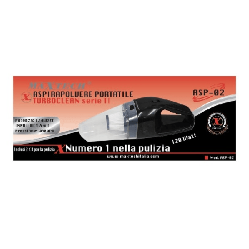 Aspiratore Professionale Per Auto Camper Camion 12v Accendisigari 120w Maxtech Asp-02 -
