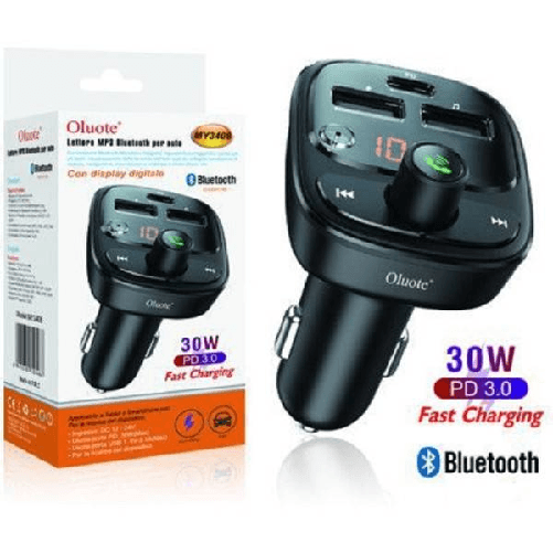 Lettore Mp3 Bluetooth Per Auto 30 W Display Lcd Dc Accendisigari 12v 24v My3408 -