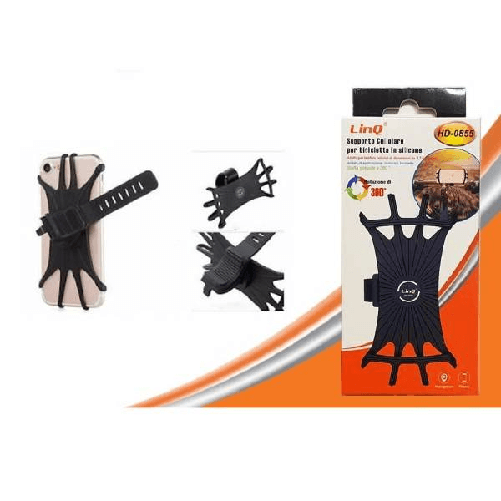 Linq-supporto Staffa Per Bici Smartphone Cellulare Bicicletta In Silicone 360° Hd-0855 -