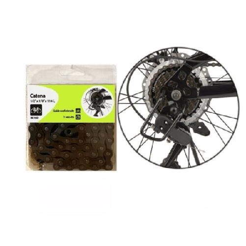 Catena Ricambio Per Bici 1/2′′x1/8′′x114l 1 Velocita' Guida Confortevole Xc-1651 -