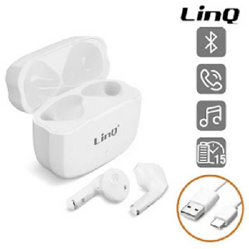 Linq-auricolari Cuffie Bluetooth Wireless Controllo Touch Con Scatola Di Ricarica R535 -