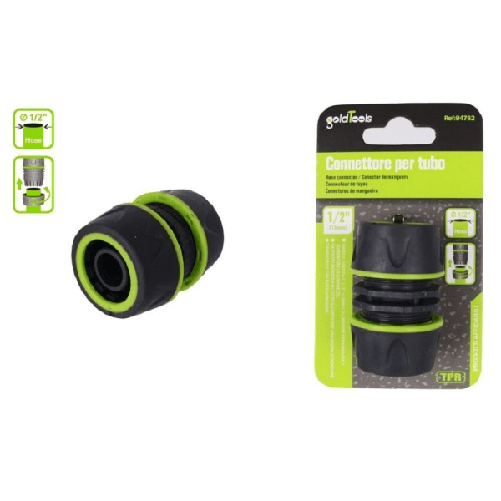 Connettore Giunzione Tubi Da 1/2" Innesto Riparatore Con Inserti In Gomma 94762 -