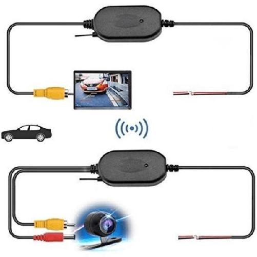Trade Shop Traesio-kit Rca Wireless Per Telecamera Retromarcia 2,4gh Trasmettitore Ricevitore Video -