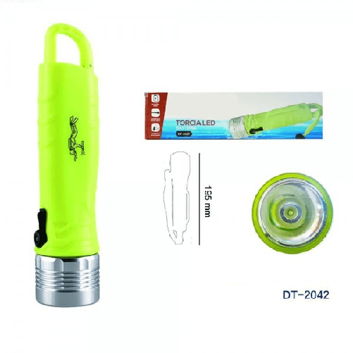 Wisdom-torcia Led A Batteria Immersioni Subacquee Luminosita' Regolabile 195mm Dt-2042 -