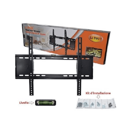 Linq-staffa Porta Tv A Muro Parete Supporto Da 30′′ A 65′′ Fino A 80kg Livella Li-t011 -