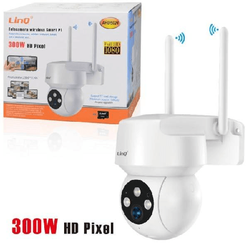 Telecamera Wireless Smart Pt 300w Hd Pixel Full Hd 1080 Supporta Ios Android Ahd5024 -