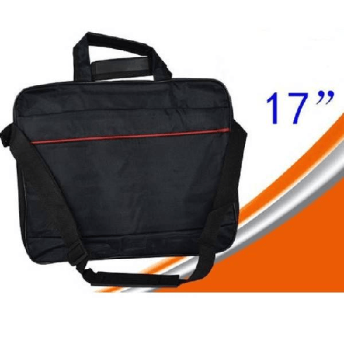 Borsa Per Notebook Laptop Fino A 17" Nera Con Tasca Anteriore Porta Oggetti L06 -