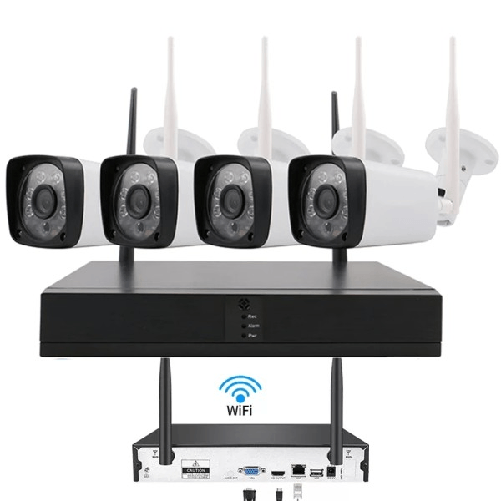 Andowl-kit Dvr Wireless Wifi 4 Canali Sistema Registrazione Cctv Hd 4 Telecamera Q-s4i -
