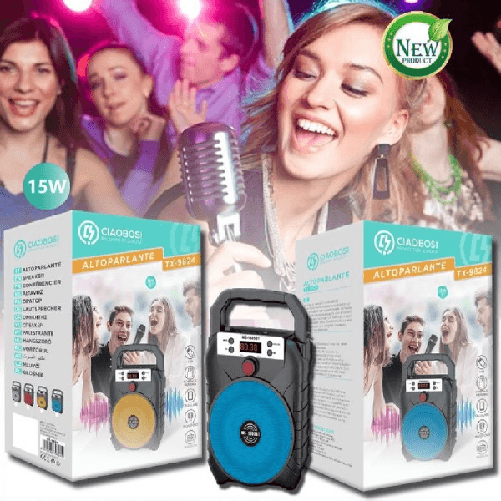 Linq-cassa Speaker Altoparlante Bluetooth 15watt Tx-9824 Radio Fm Tf Usb Ricaricabile -