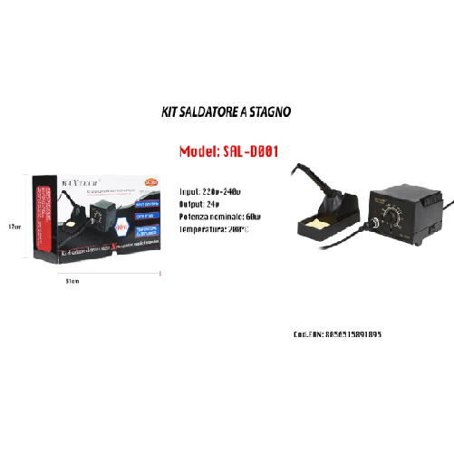 Maxtech-saldatore Stazione Saldante Stagno 60w 220v Regolazione Manuale Maxtech Sal-d001 -
