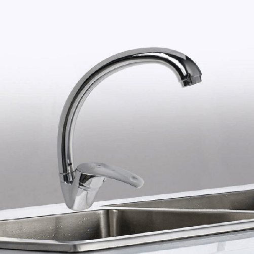 Rubinetto A Canna Alta Orientabile Lavello Cucina Monocomando Monoforo 52332a -