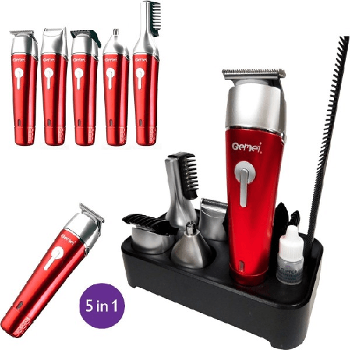 Tagliacapelli Rasoio Barba Taglia Capelli Peli Naso Ricaricabile 5 In 1 Gm-571 -