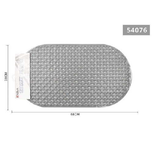 Kaela-tappeto Per Doccia Antiscivolo 68 X 38 Cm Tappetino Vasca Da Bagno Grigio 54076 -