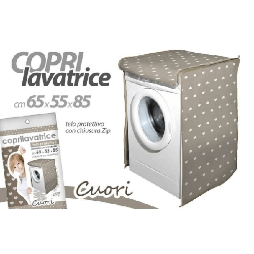 Kaela-coprilavatrice Copri Lavatrice Telo Prottetivo 65x55x85cm Cerniera Cuori 736780 -