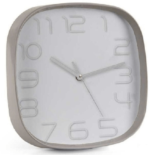 Kaela-orologio Da Parete Quadrato 30x6 Cm Elegante Silenzioso Colori Assortiti 684104 -