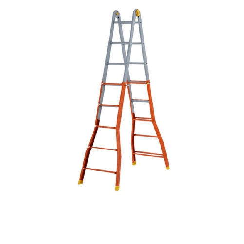 Gierre -scala Scaletto Telescopica Gigante In Acciaio Gierre 5+5 Gradini Trasformabile -