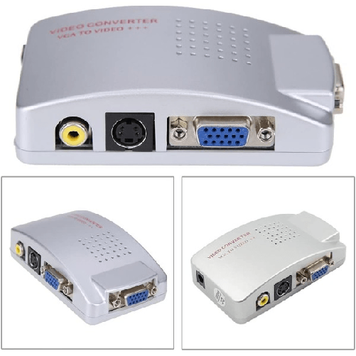 Convertitore Adattatore Video Da Vga Femmina A Rca S-video Vga Femmina Qy-v01 -