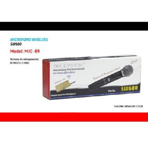Maxtech-microfono Wireless Uhf Frequenza Regolabile Con Ricevitore Karaoke Mic09 Ktv-8.6 -