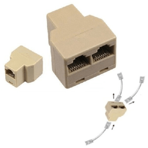Splitter Lan Rete Sdoppiatore Rj45 1 A 2 Porte Connettore Ethernet Maxtech Sp-ad03 -
