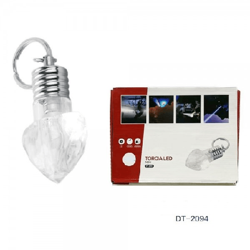 Set 3 Pezzi Mini Torcia Portachiavi Led Smd A Forma Di Cuore Tascabile Dt-2094 -
