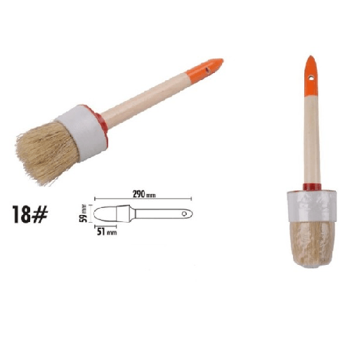 Kaela-pennello Pittura Maniglia In Legno Setole Naturali A Testa Tonda 51mm 18" 90297 -