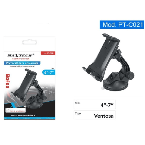 Porta Cellulare A Ventosa Supporto Per Smartphone 4"-7" Universale Auto Pt-c021 -