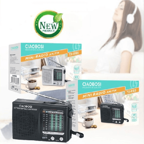 Mini Radio Fm Portatile 9 Bande Am Fm Mw Sw1-7 Con Ricevitore Audio Tv Tx-8185 -