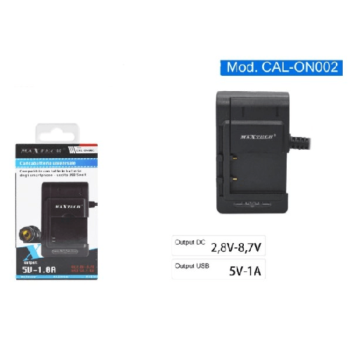 Maxtech-caricabatteria Universale Caricatore Usb Per Batterie Smartphone 5volt Cal-on002 -