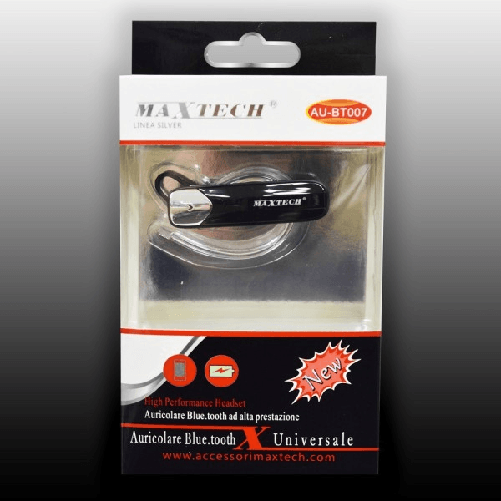 Auricolare Bluetooth Universale Cuffia Maxtech Au-bt007 Per Smartphone Cellulare -