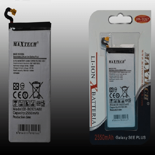 Batteria Compatibile Per Samsung Galaxy S6e Plus A Litio Maxtech 2550mah Pa-t057 -