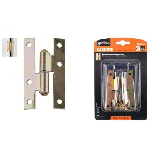 Coppia Di Cerniere Cerniera A H Cardine Per Porta Finestra 95x55x2mm Viti 91157 -