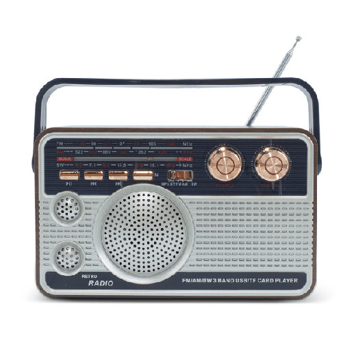 Andowl-radio Fm Retro Wireless Altoparlante Mp3 Portatile Bluetooth Usb Aux Tf Q-fm01 -