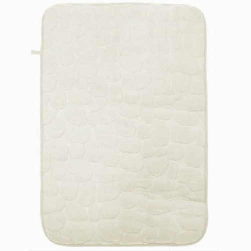 Cleafe-tappeto Tappetino In Tessuto Effetto Sassi Per Arredo Bagno 45x70cm 79927 Bianco -