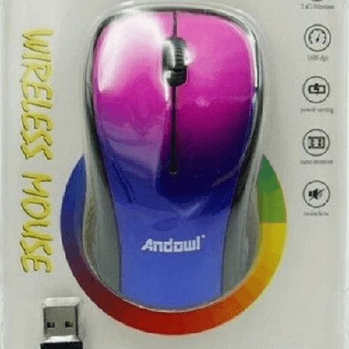 Mouse Wireless Colorato Senza Fili 2.4g 1600dpi Q-jc124 Connessione Usb Computer -