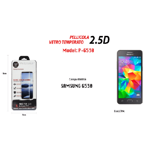 Maxtech-pellicola In Vetro Temperato Per Samsung Grand Prime G530 Antiurto Maxtech P-g530 -