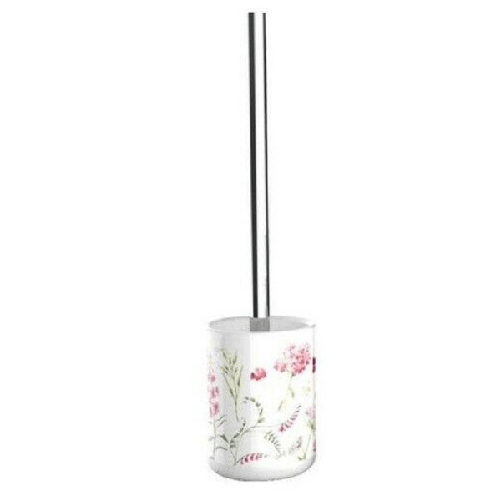 Portascopino Porta Scopino Bagno Wc Toilette Fiori Con Scopino Completo 69920 -