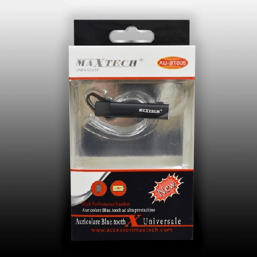 Auricolare Bluetooth Universale Ad Alta Prestazione Per Smartphone Maxtech Au-bt005 -
