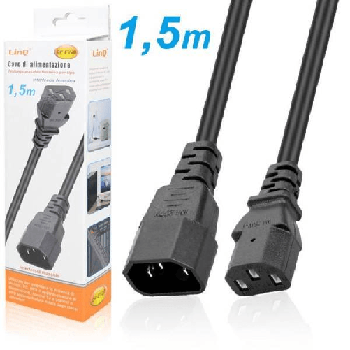 Cavo Alimentazione Prolunga Interfaccia Maschio A Femminile Per Ups 1.5mt Dp-eu2b -