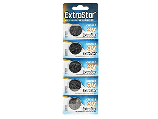 5 BATTERIE A BOTTONE CR2025 LITIO 3 V PILE CR 2025