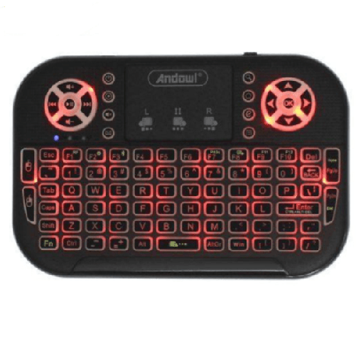 Mini Tastiera Wireless Bluetooth Ricaricabile Q-k700c Con Touchpad Inglese Usa -