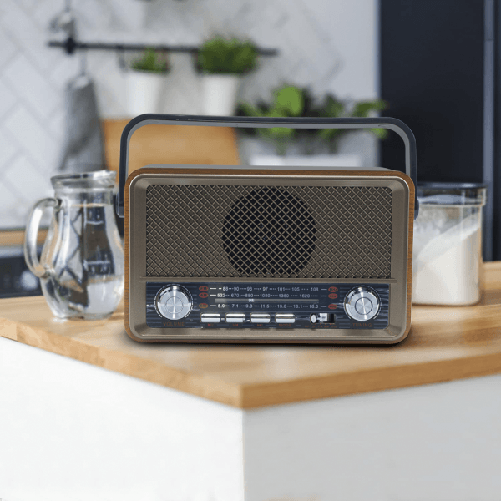 Radio Fm Retro Wireless Altoparlante Mp3 Portatile Bluetooth Usb Aux Tf Q-sy500 -