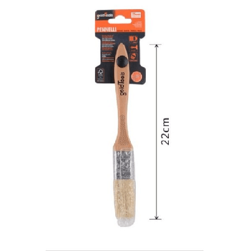 Kaela-pennello Piatto 22 Cm Con Manico In Legno Setole Morbide Pittura Vernice 90202 -